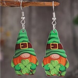 Green Gnome St.Patrick’s Clover Earrings
